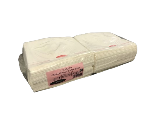 White Greaseproof Bags 7"x7" (x1000)