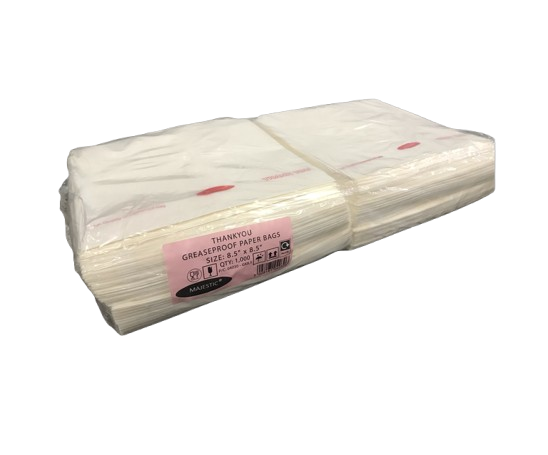 White Greaseproof Bags 8.5"x8.5" (x1000)