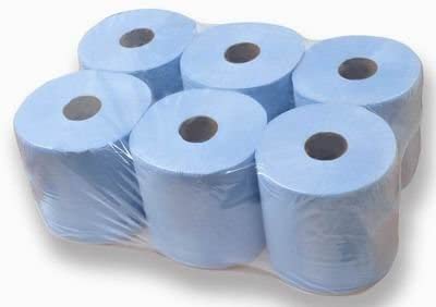 2ply Blue Centrefeed Rolls (x6)